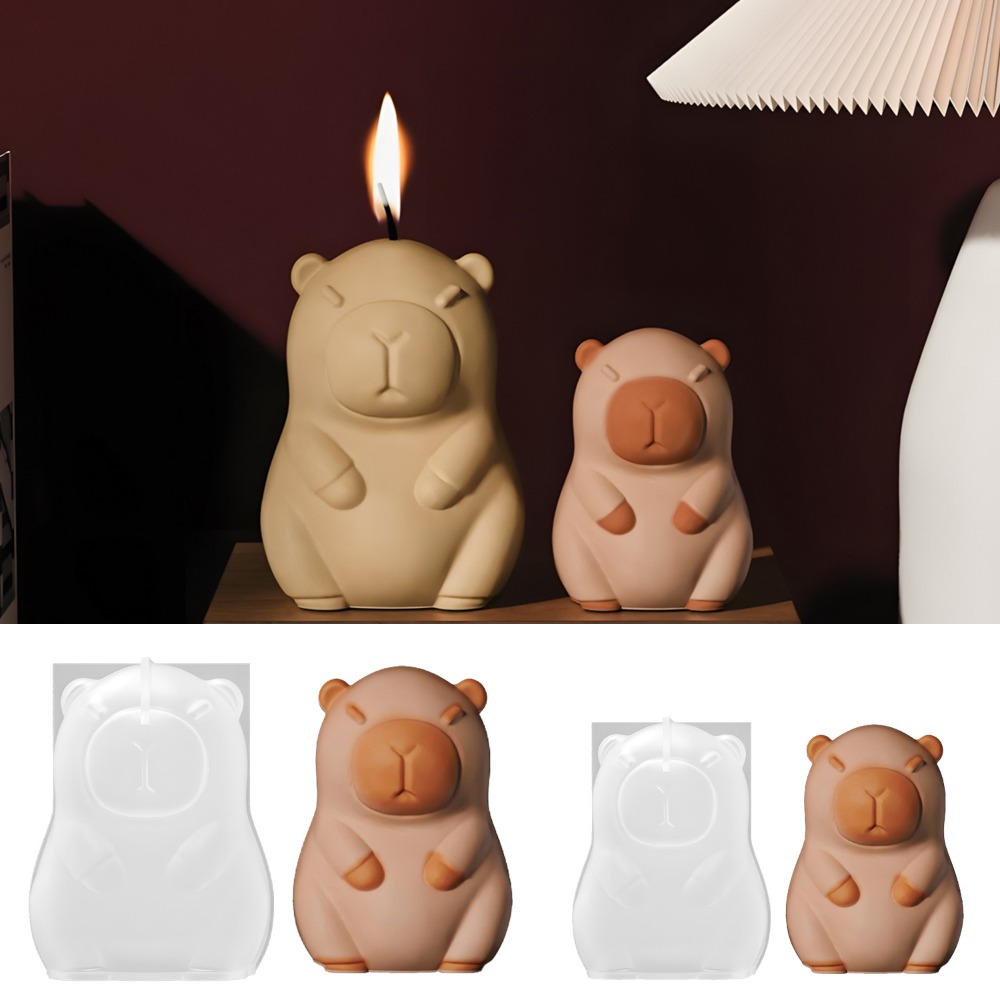Candle Making Course - Standing Capybara Scent Candle Silicone Mold