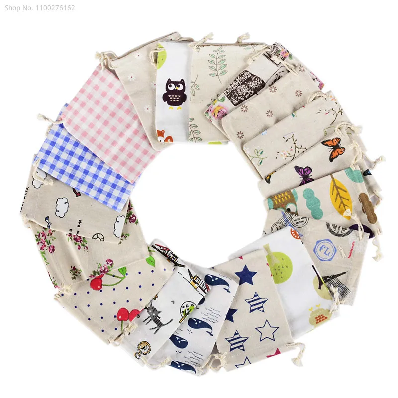 Jute Bag Packaging - 100pcs Small Cloth Bag Cotton Drawstring