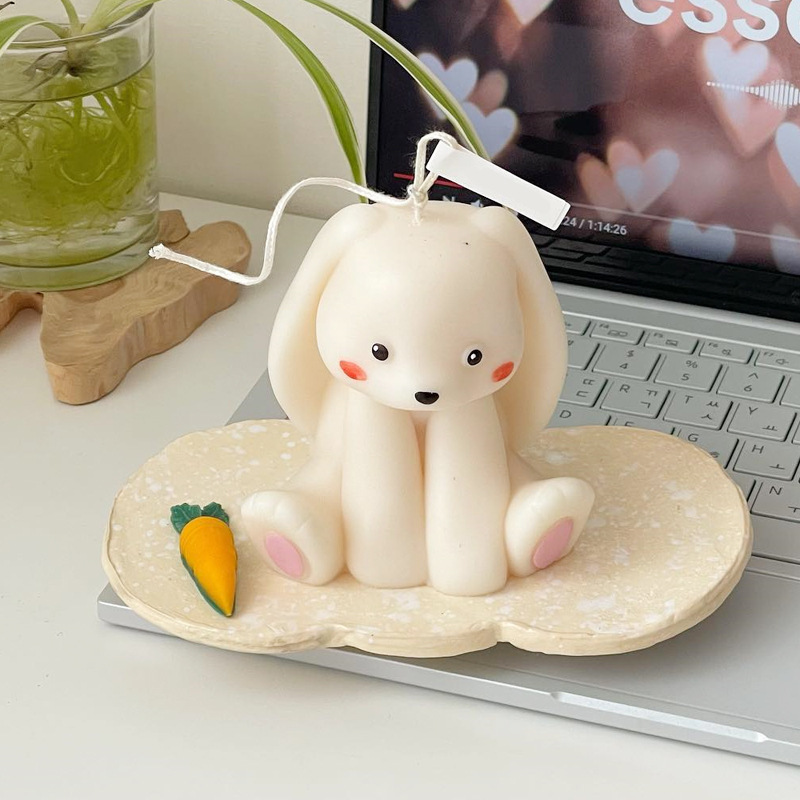 Candle Making Activity - Sitting Rabbit Silicone Candle Mold 3D
