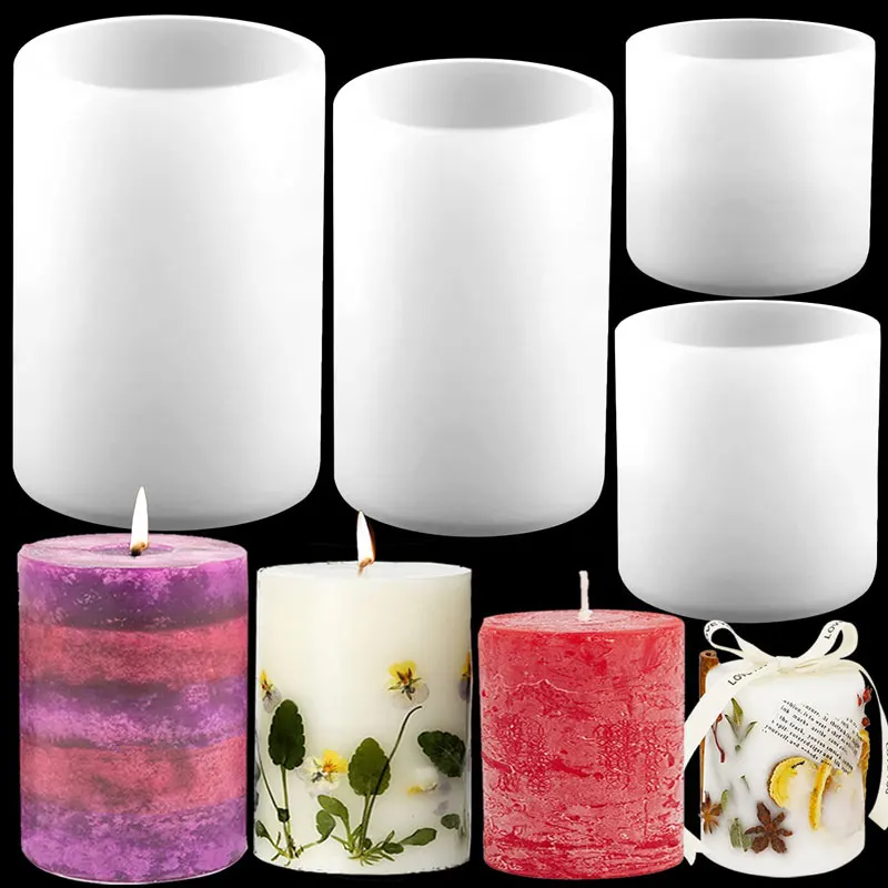 Candle Making Course - Cylinder Silicone Candle Molds Resin Mould
