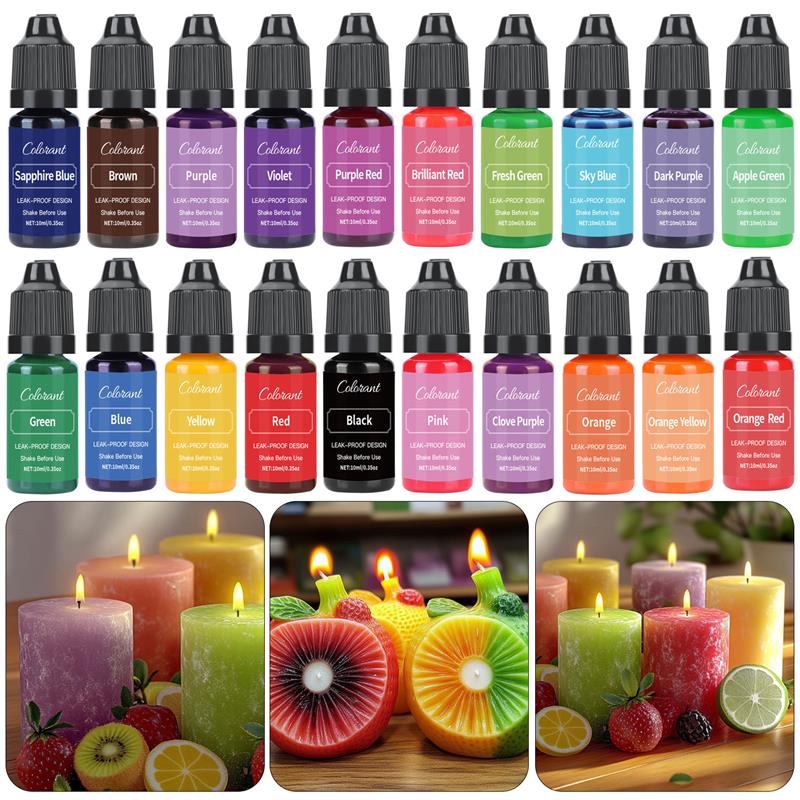 Candle Dye Chip - 20 Colors Candle Wax Pigment Colorant