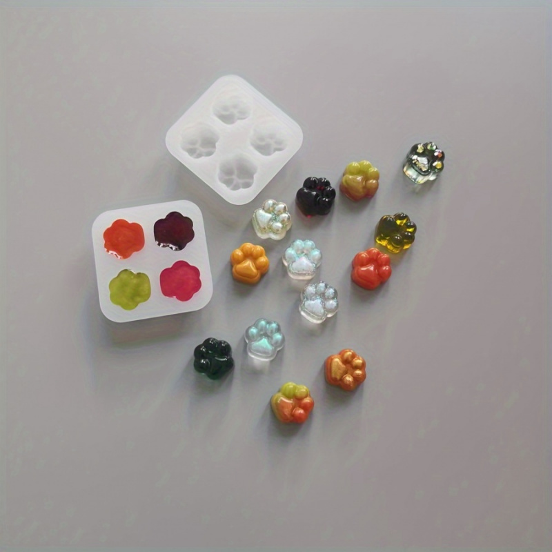 Candle Making Kit Wholesale - 1Cat Paw Pattern Silicone Mold Set-4A