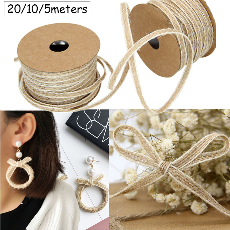 Jute Bag Packaging - 20/10/5M Natural Jute Rope Cord String