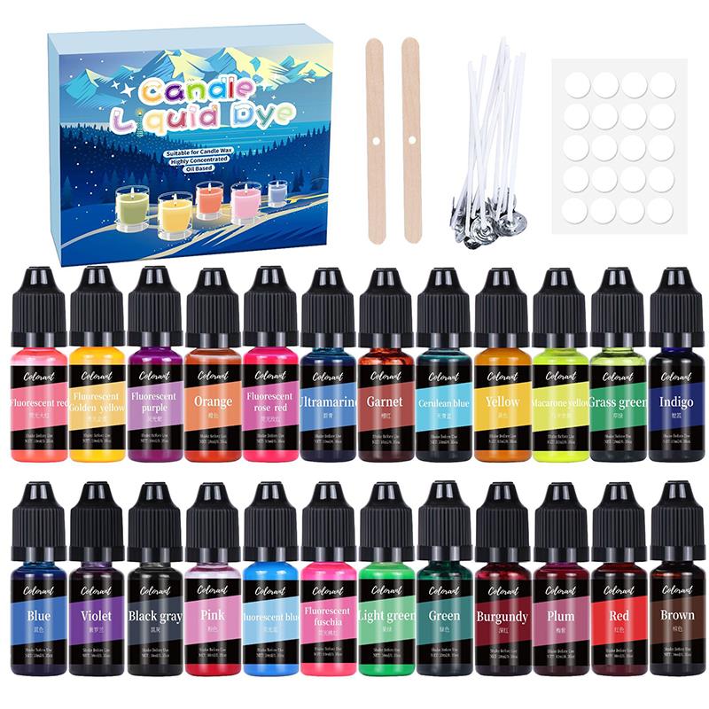 Candle Dye Chip - 20/24Colors Candle Dyes Pigment Set Soap
