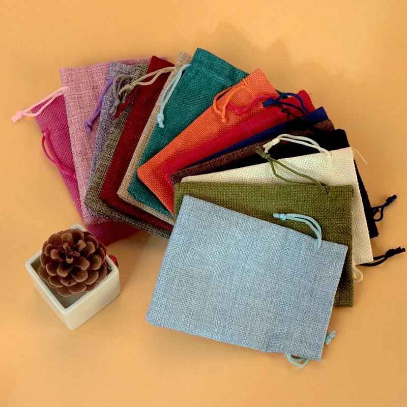 50pcs 13X18CM/10X14CM/9X12CM/7 - Jute Bag Packaging recension och pris