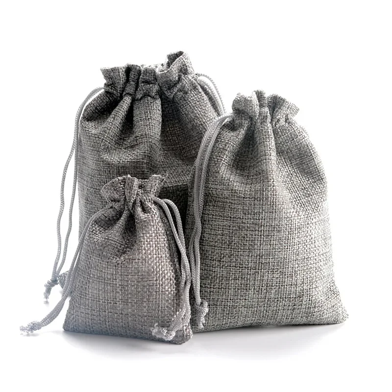 50pcs 13X18CM/10X14CM/9X12CM/7 - Jute Bag Packaging recension och pris
