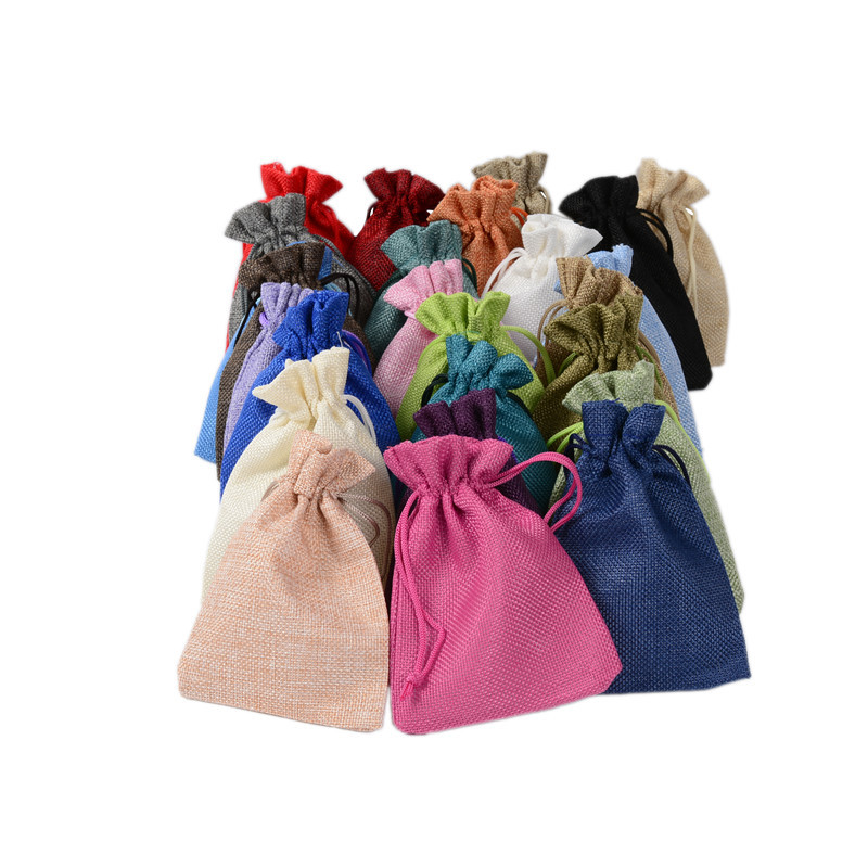 Hot 50PCS Linen Jute Drawstrin - Jute Bag Packaging recension och pris