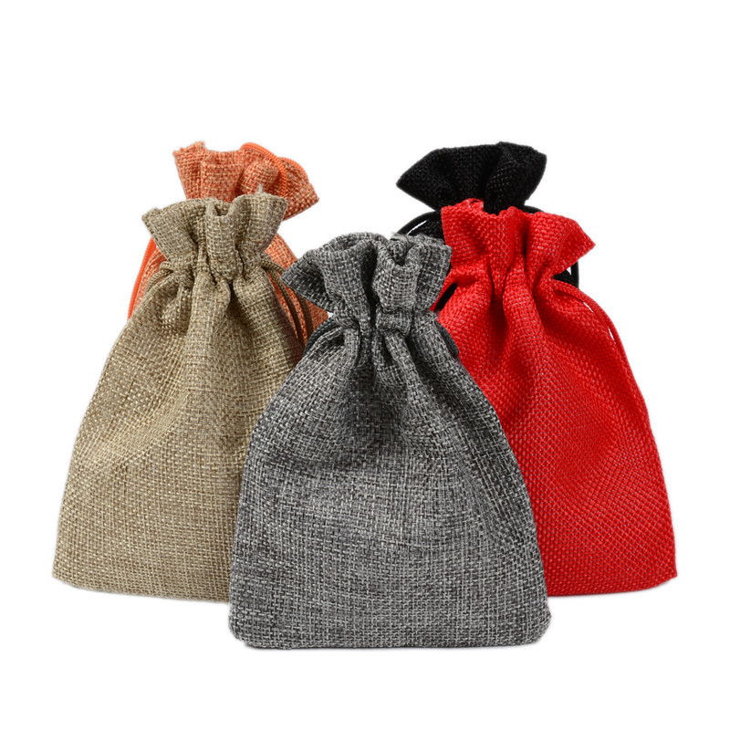 Hot 50PCS Linen Jute Drawstrin - Jute Bag Packaging recension och pris