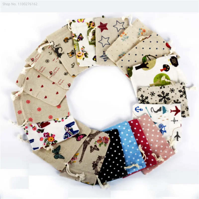 100pcs Small Cloth Bag Cotton  - Jute Bag Packaging recension och pris