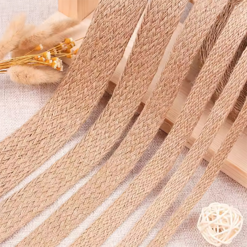 10M/Roll Flat Braided Jute Cor - Jute Bag Packaging recension och pris