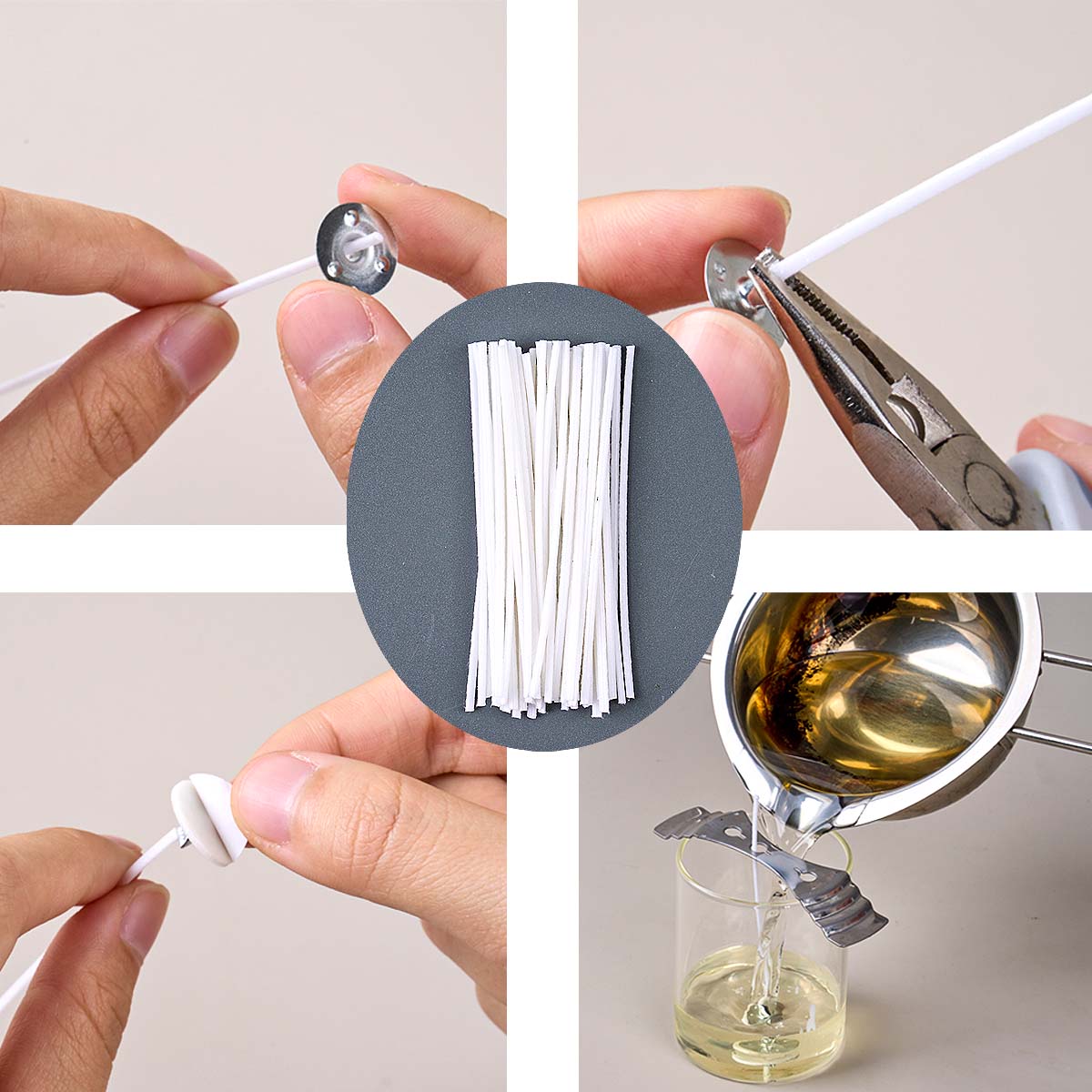 50pcs /Set Waxed Cotton Candle - Candle Making Kit Wholesale recension och pris