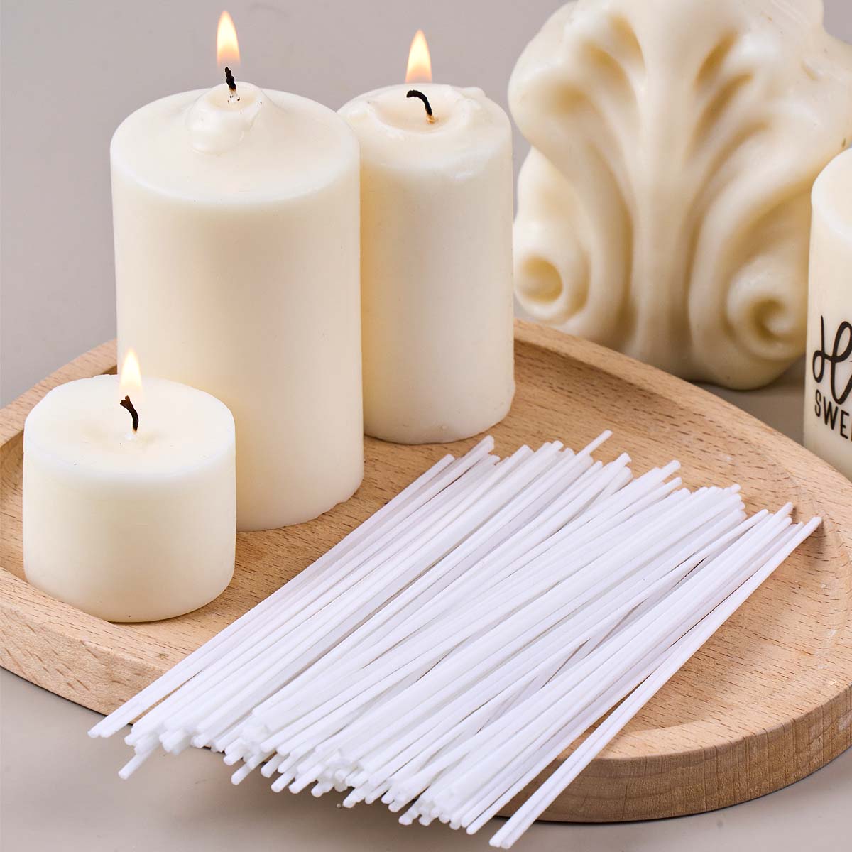 50pcs /Set Waxed Cotton Candle - Candle Making Kit Wholesale recension och pris