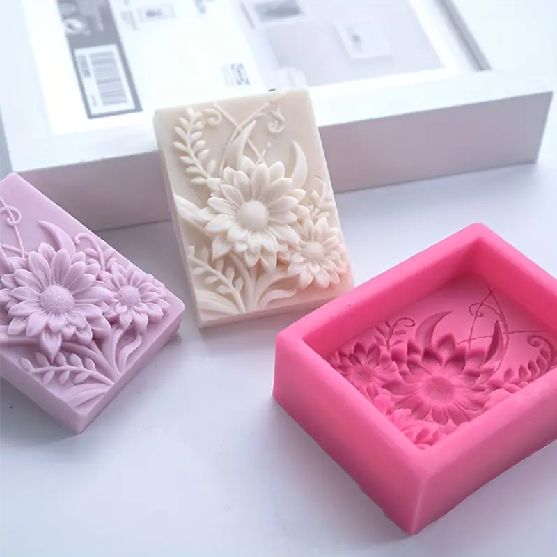 3D Flower Square Soap Silicone - Candle Making Ideas recension och pris