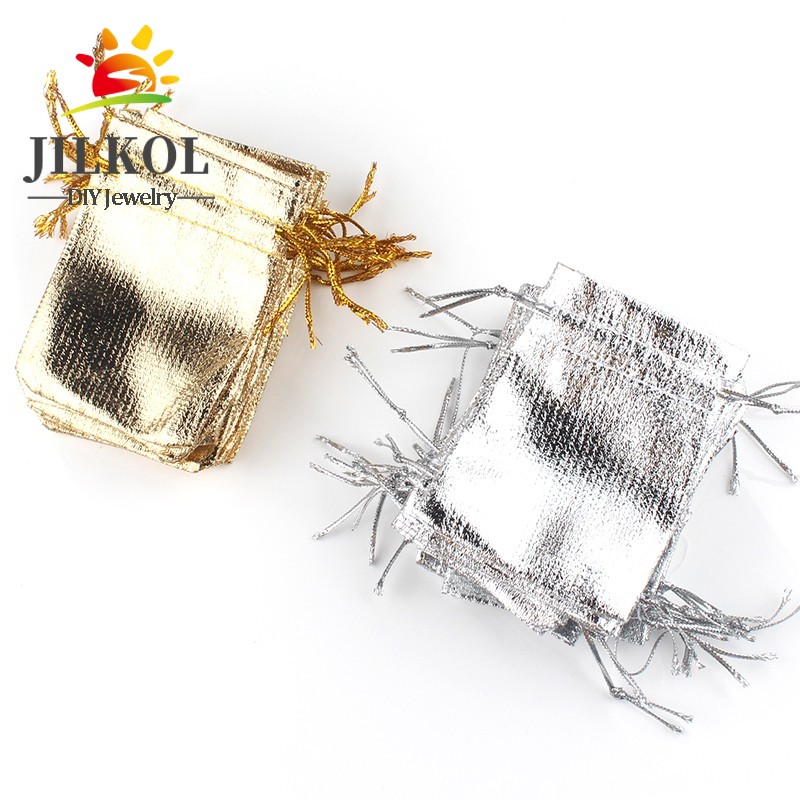 50Pcs/lot 7x9cm 9x12cm Gold Co - Jute Bag Packaging recension och pris