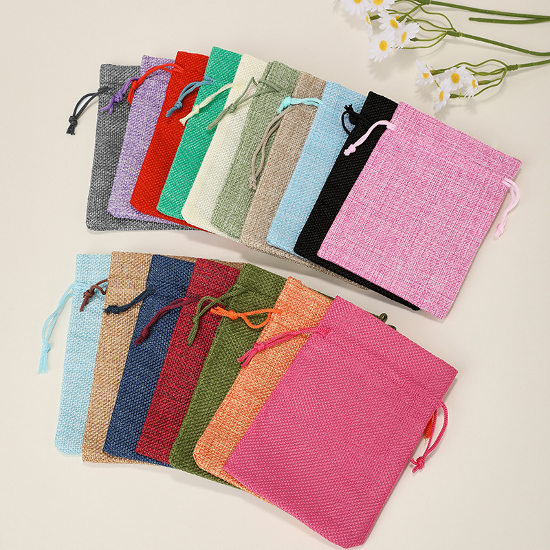 10/5Pcs Natural Jute Gift Bags - Jute Bag Packaging recension och pris
