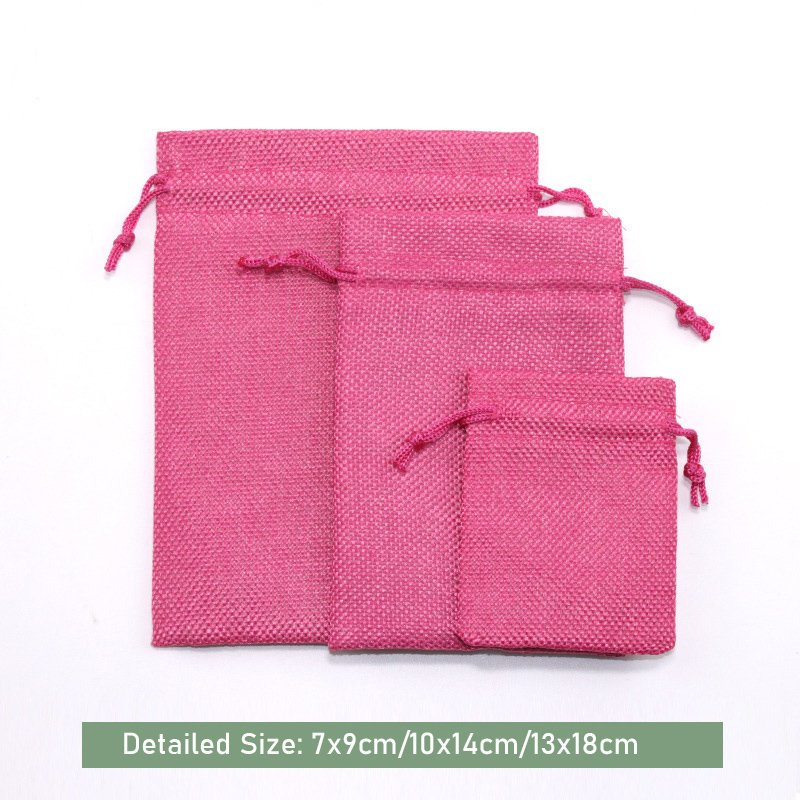 10/5Pcs Natural Jute Gift Bags - Jute Bag Packaging recension och pris