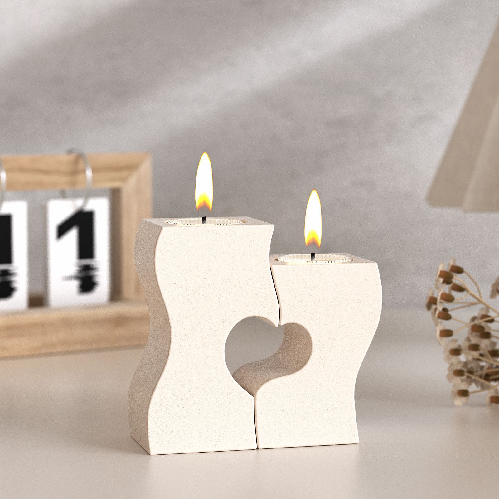 S Heart Candlestick Silicone M - Candle Making Ideas recension och pris