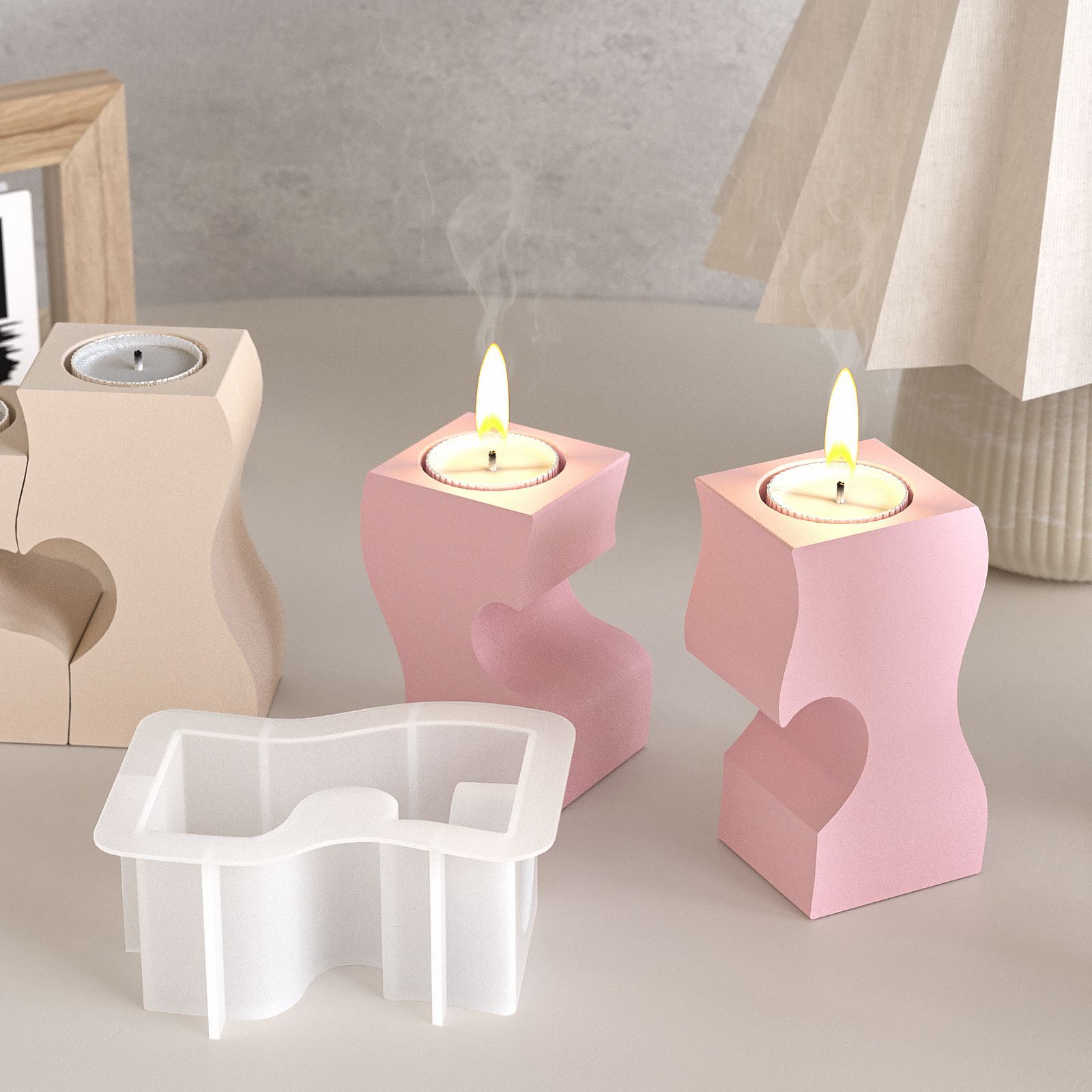S Heart Candlestick Silicone M - Candle Making Ideas recension och pris