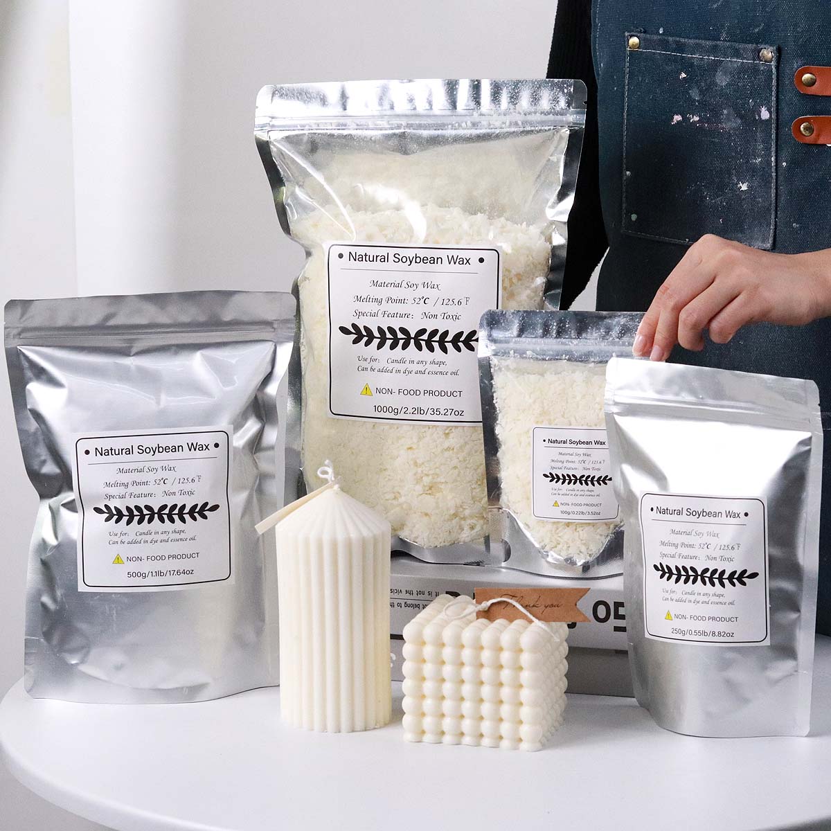 100/250/500/1000g Natural Soy  - Candle Making Wax recension och pris
