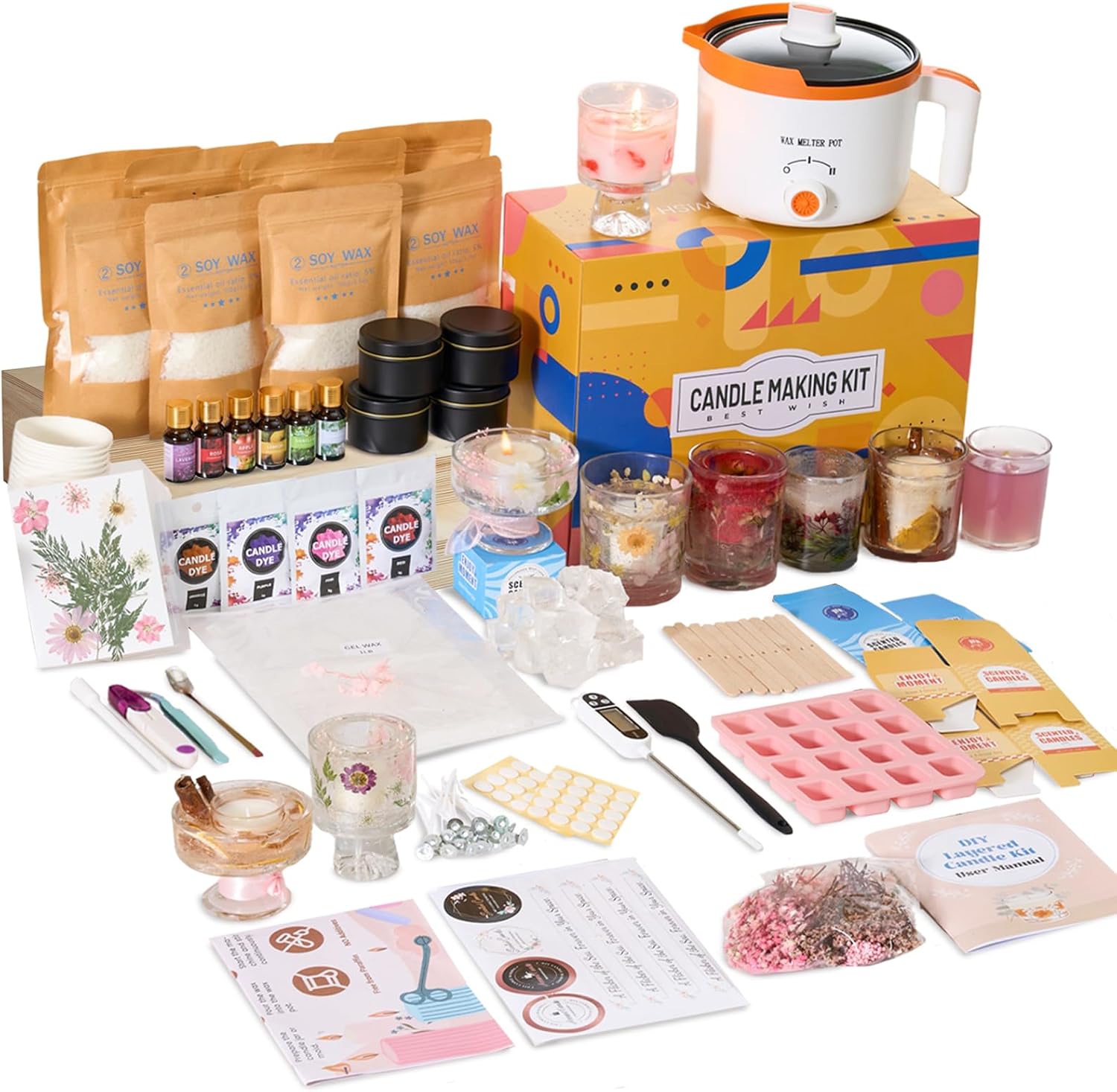 2-in-1 Soy & Jelly Wax DIY Can - Candle Making Kit For Adults recension och pris
