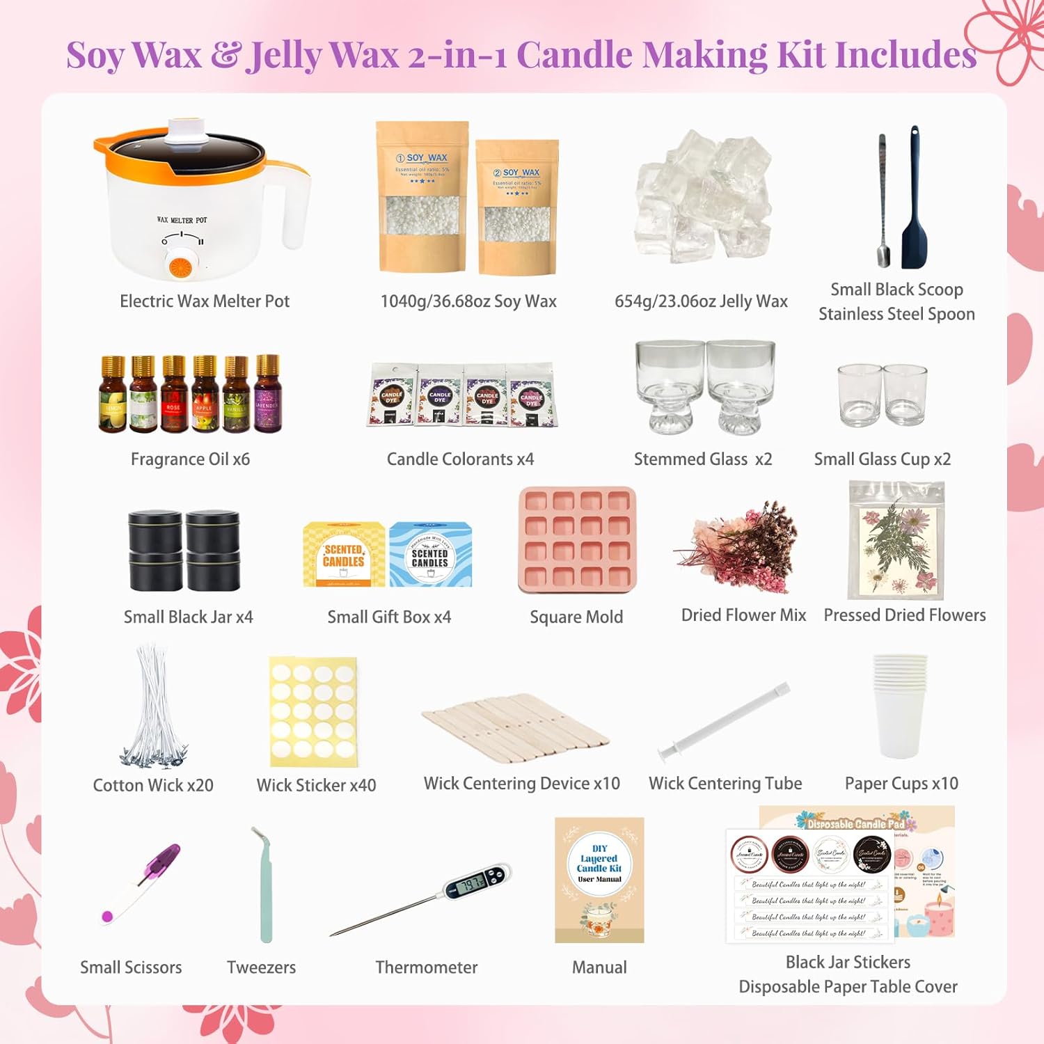 2-in-1 Soy & Jelly Wax DIY Can - Candle Making Kit For Adults recension och pris