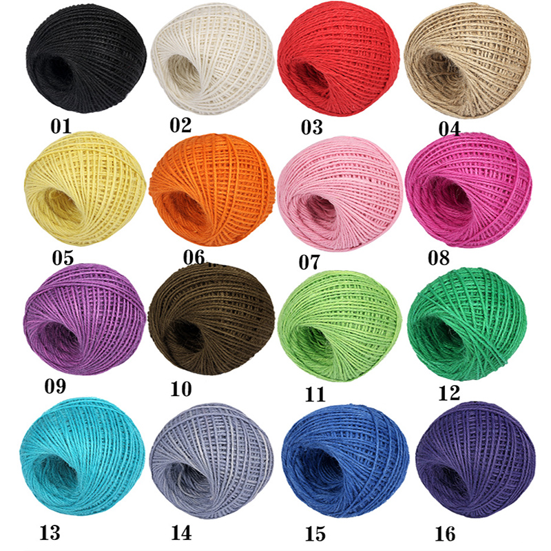DIY Natural 2mm 50M/Roll Color - Jute Bag Packaging recension och pris