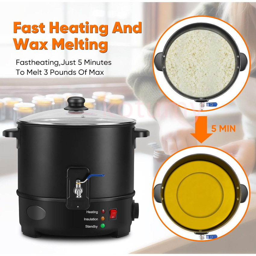 EU US Plug Electric Melting Ca - Candle Making Wax recension och pris