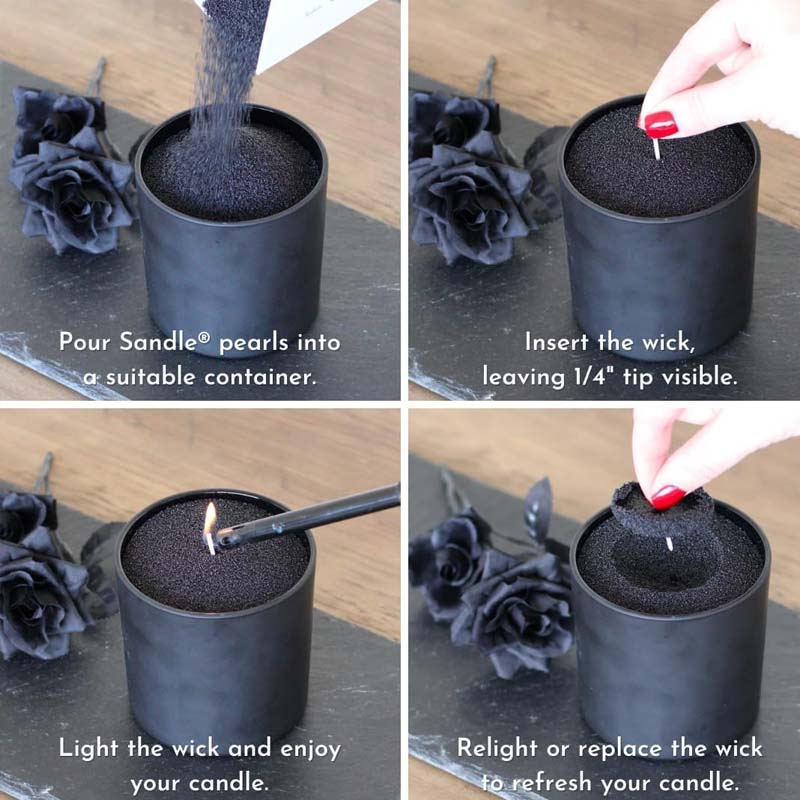 Black Candle Sand with Wick, 2 - Candle Making Course recension och pris