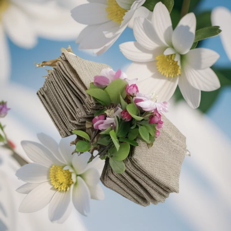 200pcs Silk Ribbon Cotton Draw - Jute Bag Packaging recension och pris