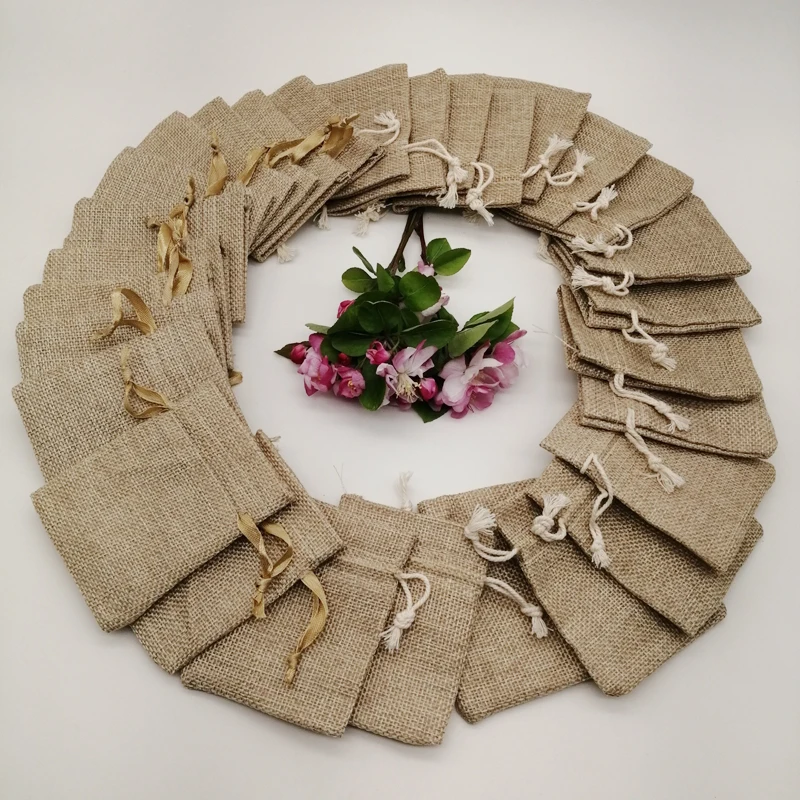 200pcs Silk Ribbon Cotton Draw - Jute Bag Packaging recension och pris