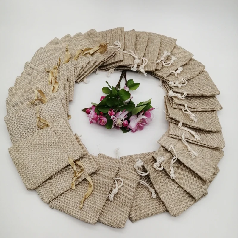 200pcs Silk Ribbon Cotton Draw - Jute Bag Packaging recension och pris