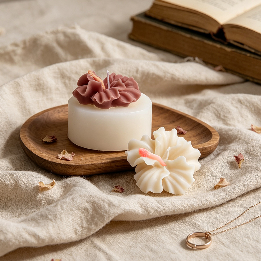 2pcs Hibiscus Flower Candle Mo - Candle Making Kit Wholesale recension och pris